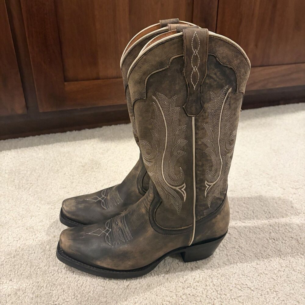 Demo Try On Idyllwind Women’s Lawless Distressed Western Boots Womens 8 Black - Picture 10 of 11